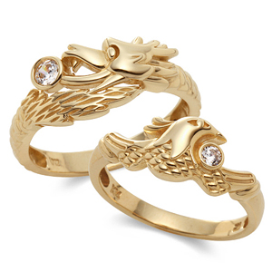 Eagle Couple Ring for Legendary Love Dragon 14K,18K 레젼드 러브 용 독수리 커플반지
