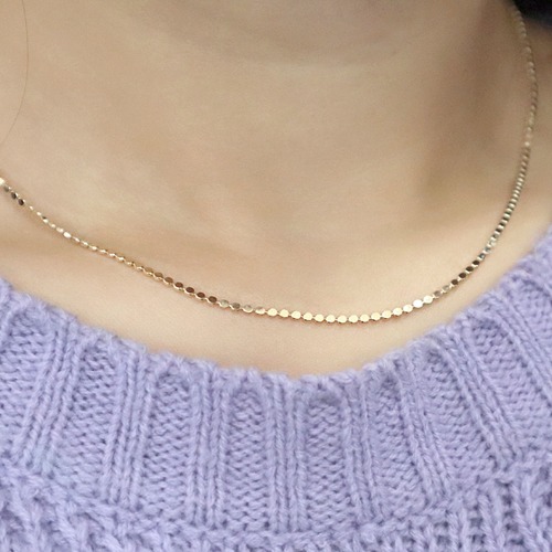 plate ball chain necklace 14K,18K 판볼 체인 목걸이 (1.5mm)