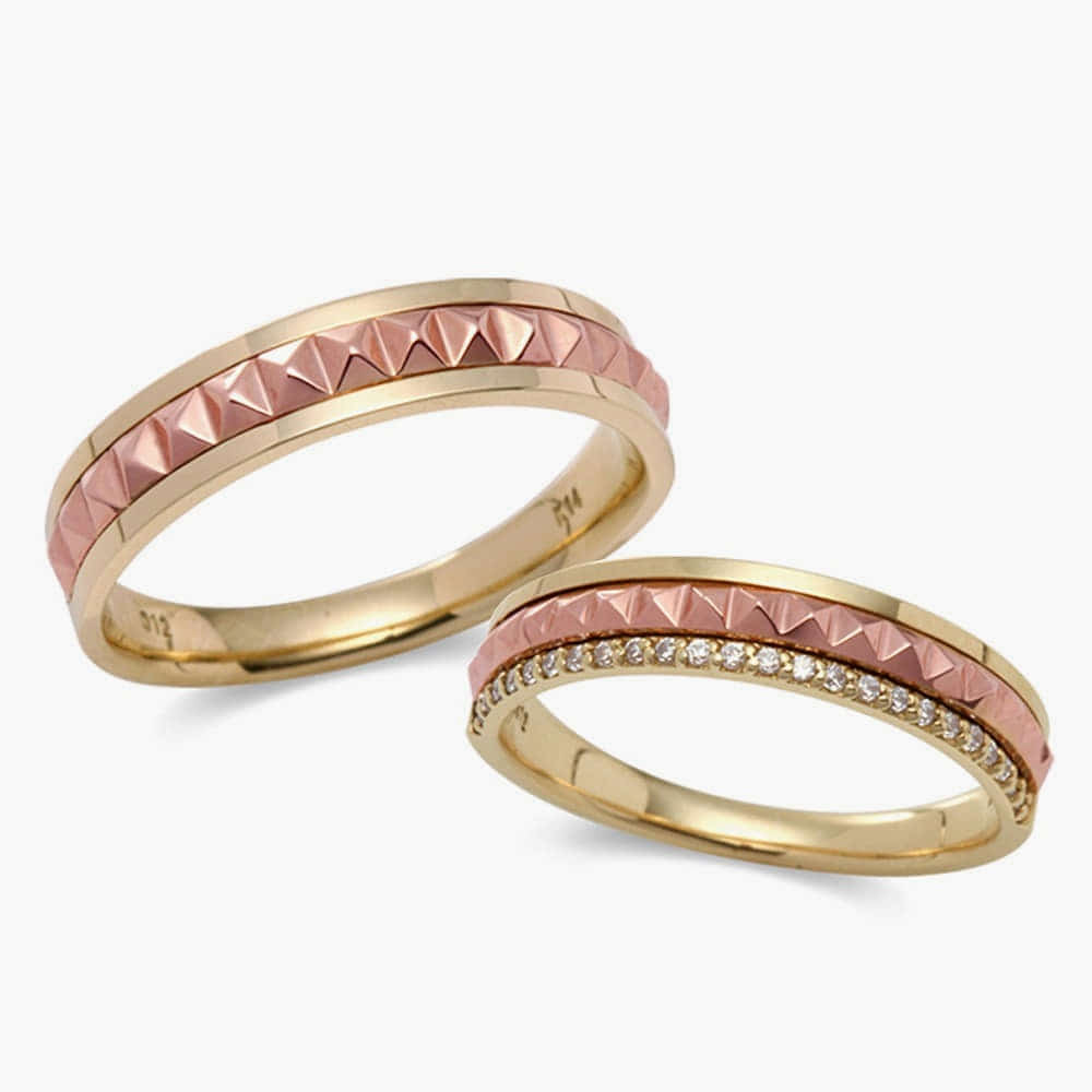 Combination patterned couple ring 14K,18K 콤비 패턴 커플반지