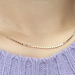 plate ball chain necklace 14K,18K 판볼 체인 목걸이 (1.5mm)