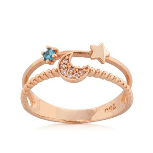Moon and Star Ring 14K,18K 달과별 반지