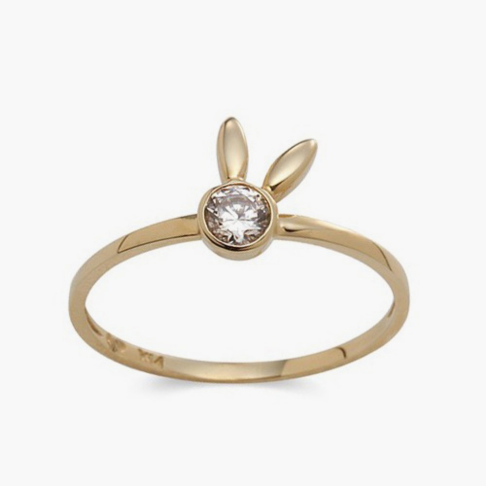 Style rabbit, bunny, cubic stone ring 14K,18K 스타일 토끼 바니 큐빅 스톤 반지